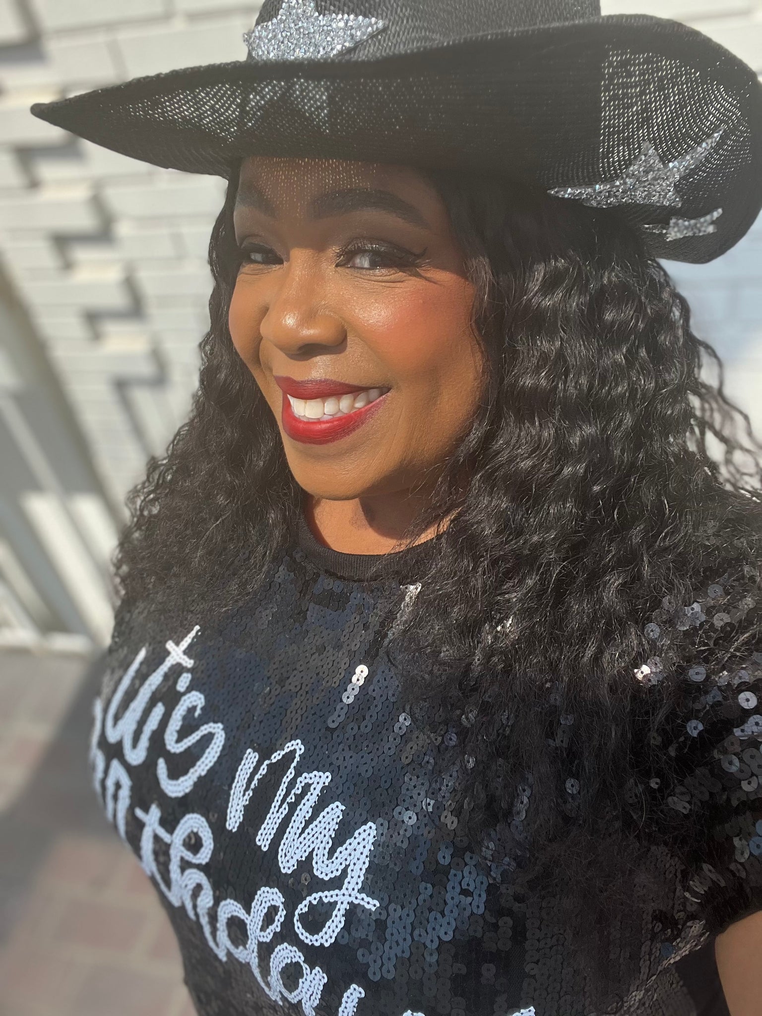 GLAM - Black and Silver Cowgirl Hat